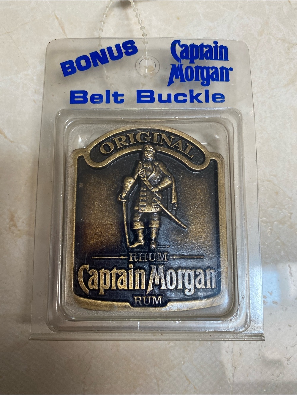New in Box Original Captain Morgan Rhum Brass Belt Buckle